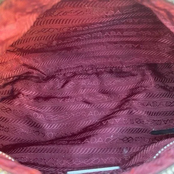 SOLD Prada Burgundy Nylon Pleated Tessuto Ombre Handbag - Picture 13 of 13